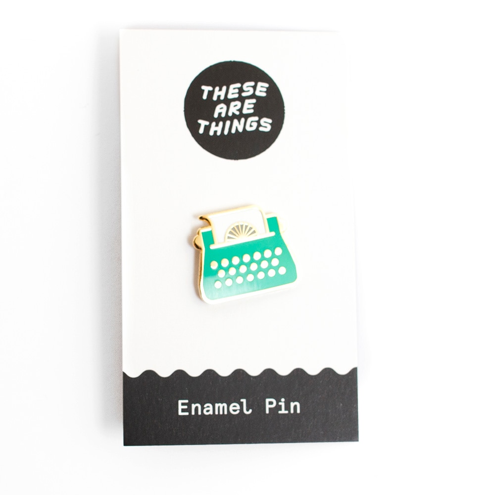 These Are Things, Enamel Pins, Typewriter